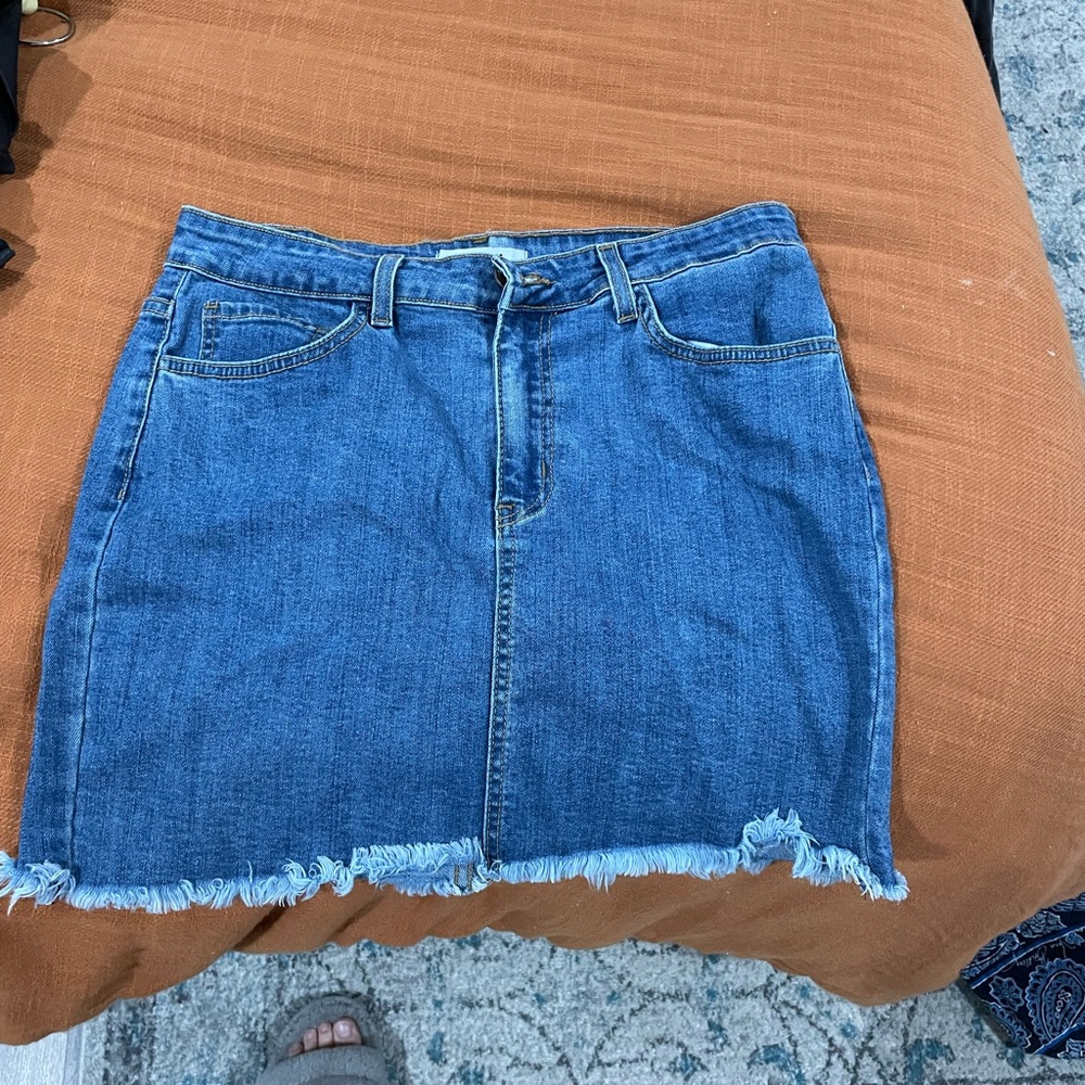 O2 denim skirt